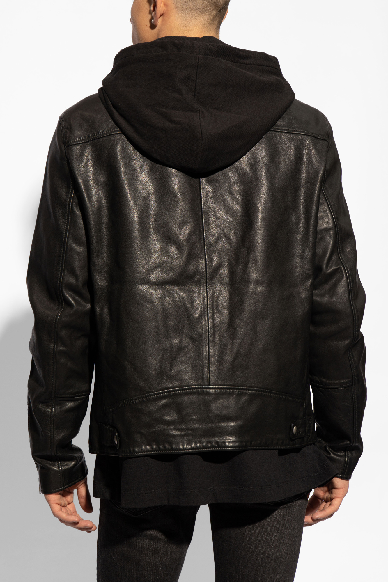 ジャケット・アウター ALLSAINTS HARWOOD LEATHER BIKER JACKET Harwood Leather Biker Jacket Black | ALLSAINTS